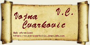 Vojna Čvarković vizit kartica